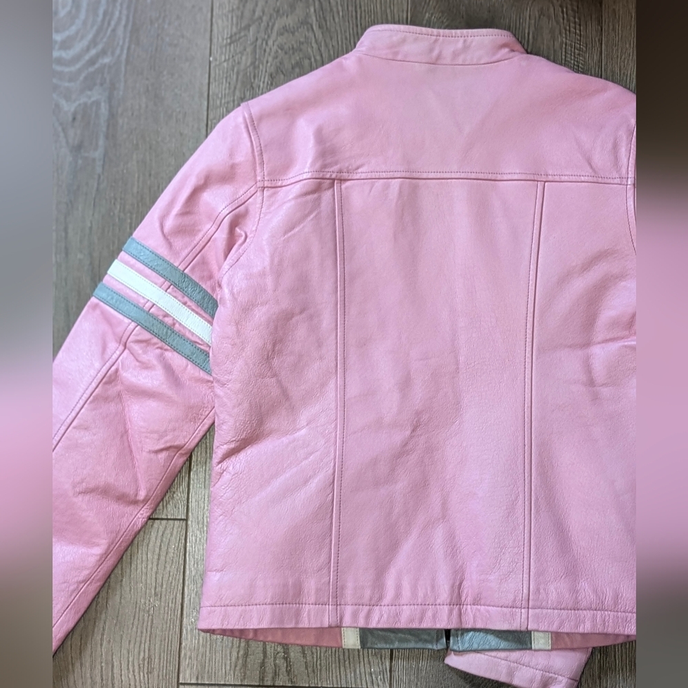 Teen/Jr Racing Leather Jacket - Picture 8 of 12